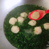 #春季减肥，边吃边瘦#荠菜虾丸汤的做法图解8