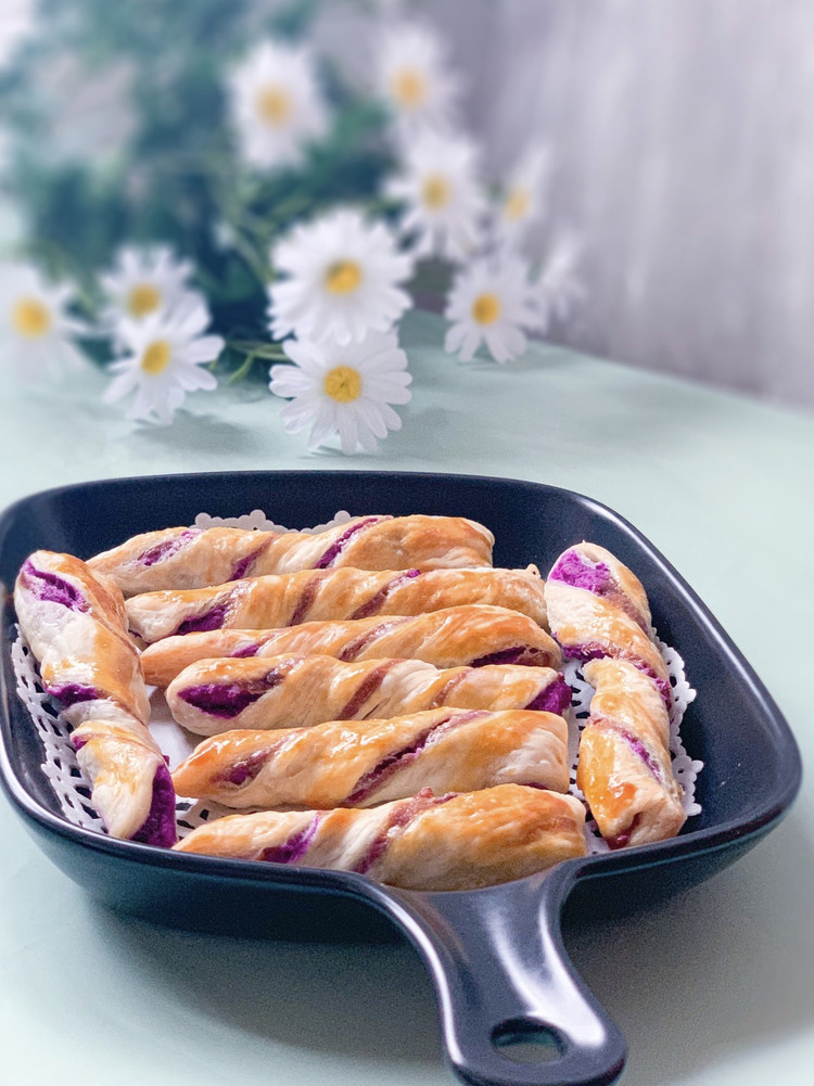 紫薯扭扭酥手抓饼版的做法