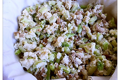 豆角蒸菜（麦饭）
