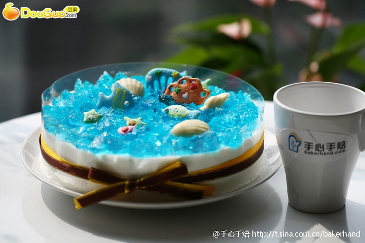 蓝色海洋酸奶慕斯蛋糕的做法