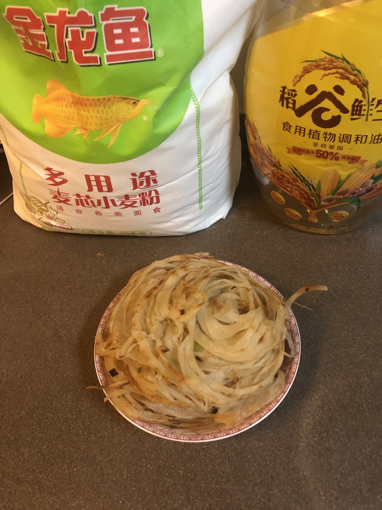 黄金盘丝千层饼的做法