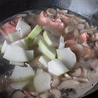 燕麦饭配三文鱼蘑菇汤的做法图解10