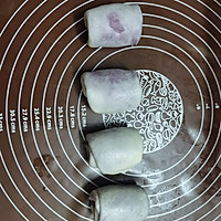 紫薯螺纹蛋黄酥的做法图解3