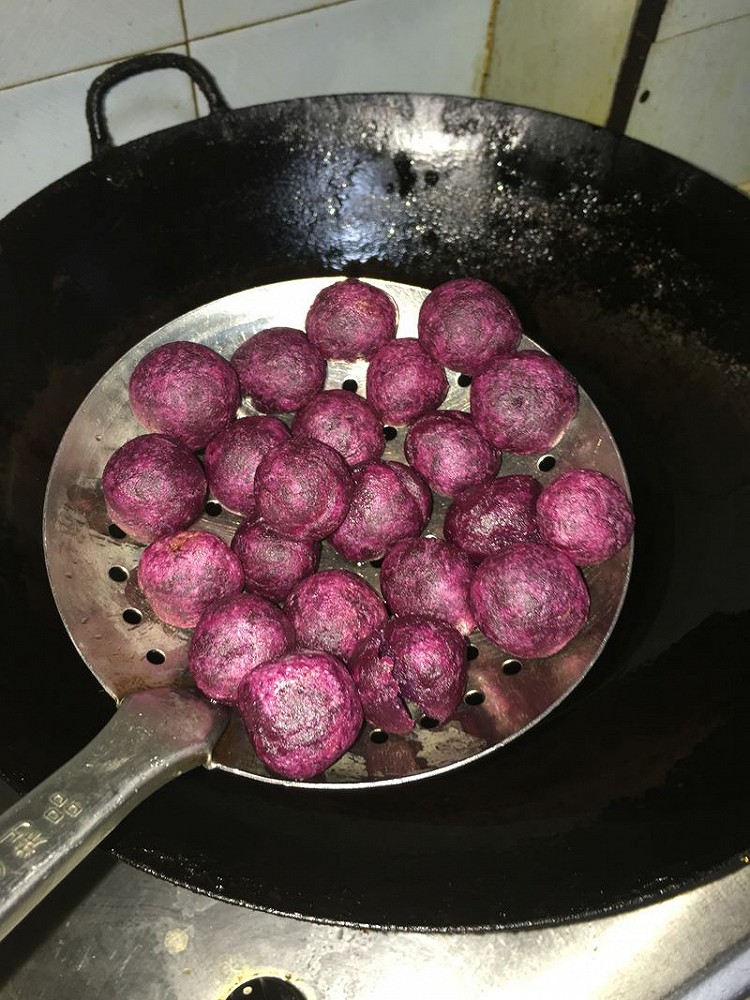 炸紫薯丸子的做法
