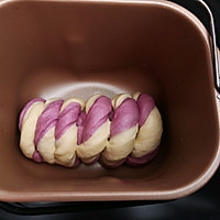 #太古烘焙糖 甜蜜轻生活#松软香甜的紫薯双色吐司的做法图解8