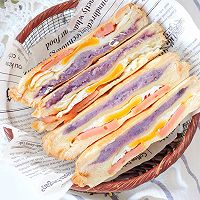 紫土豆泥蛋腿三明治的做法图解11