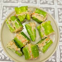 #中秋节还可以这么过#可以吃瘦的辣椒酿虾滑的做法图解4