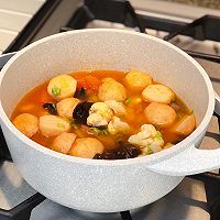 花菜鱼丸汤的做法图解6