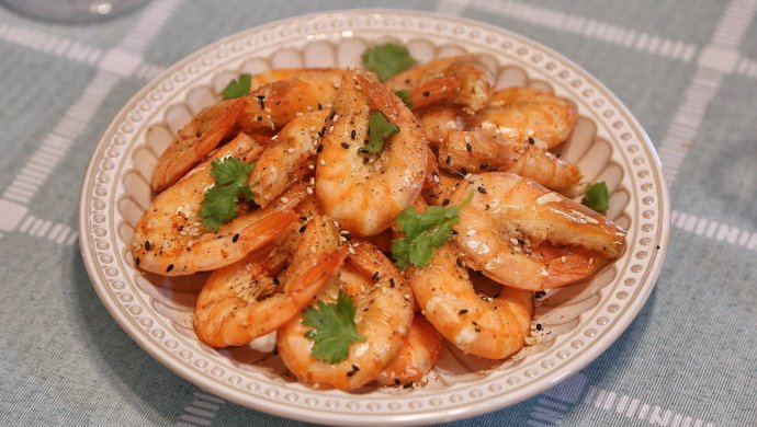 无油低脂高蛋白的黑椒烤大虾