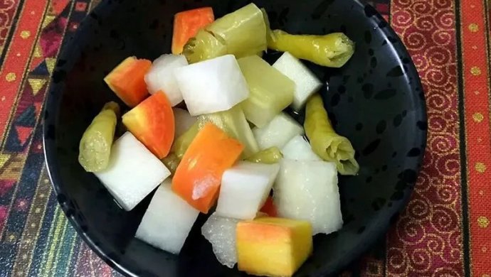 三色泡菜，泡1天就可以吃的小泡菜