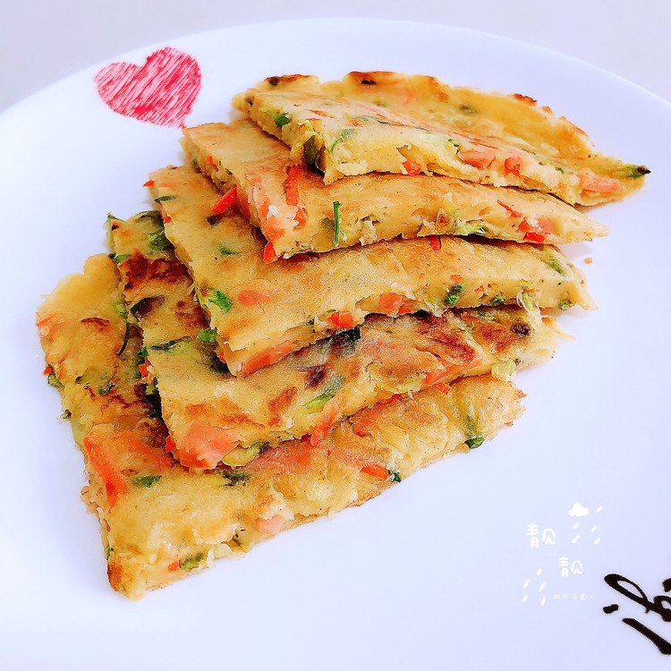 【时令鲜蔬煎饼】的做法