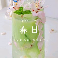 春日饮品·梦幻抹茶桃花饮