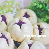 紫薯开花馒头#福临门好面用芯造#的做法图解11