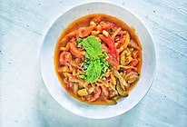 #花10分钟，做一道菜！#西红柿素三鲜的做法