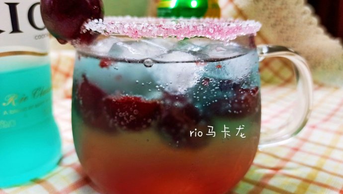 家庭简易rio马卡龙鸡尾酒