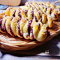 松软香甜的奶香紫薯面包卷㊙️紫薯软面包（内附紫薯馅做法）的做法图解20