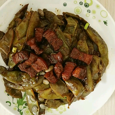 红烧肉炖豆角