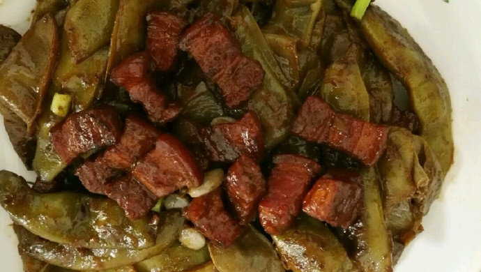 红烧肉炖豆角
