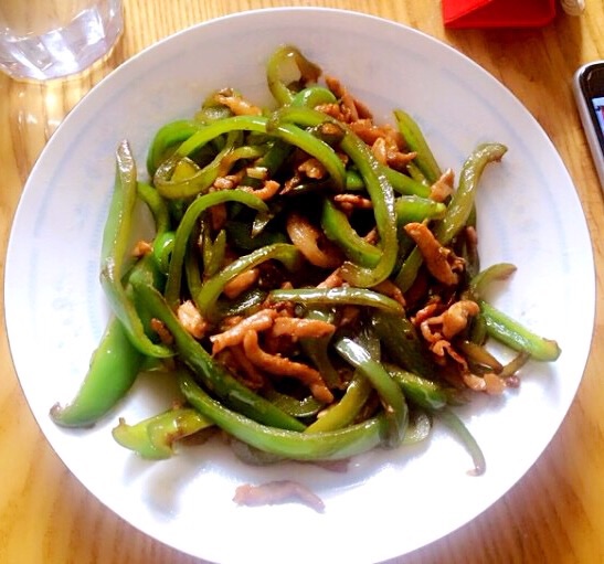 青椒炒肉丝的做法图解5