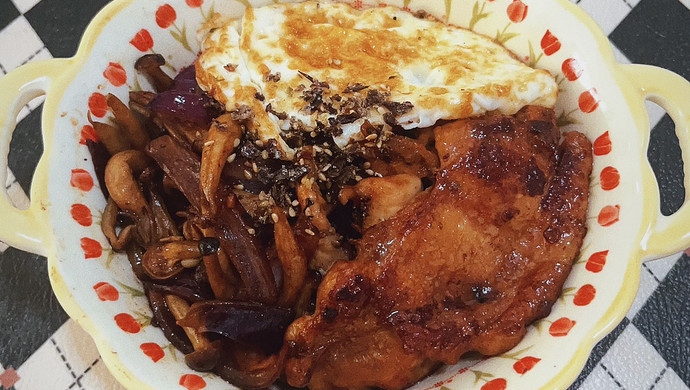 减脂期必备美食-鸡排糙米饭
