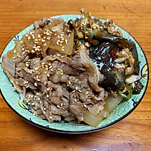 日式肥牛饭(肥牛丼，肥牛茄子丼)