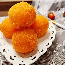 外酥里糯---豆沙南瓜球