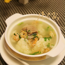 菜花虾米排骨汤
