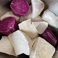 #女神野餐记#椰蓉紫薯芋泥豆沙球的做法图解1