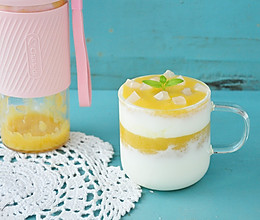 黄桃酸奶的做法