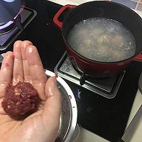 蔬菜牛肉丸子汤（铸铁锅版）的做法图解4