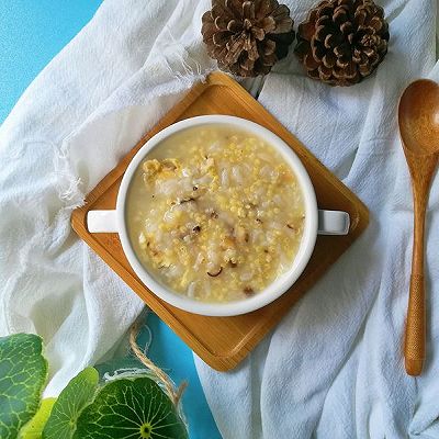 香菇鸡蛋二米粥