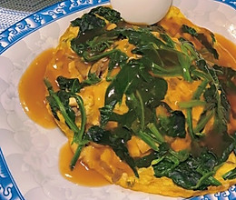 口蘑菠菜嫩鸡蛋的做法