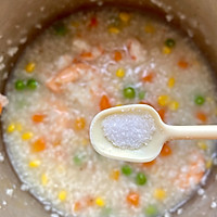 #奶香四溢 暖锅佳味#奶香鲜虾时蔬粥的做法图解7