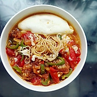 月饼炒番茄汤面的做法图解6