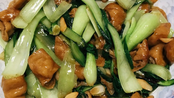 小油菜炒猪大肠