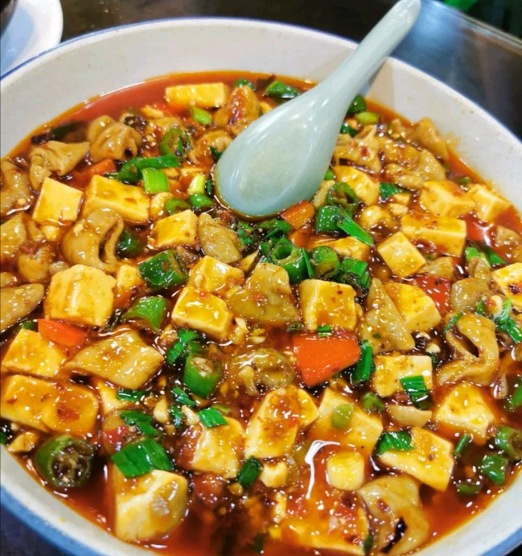 香辣肥肠豆腐，超级下饭菜，可以多吃两碗米饭的做法