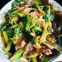 蒜苗五花肉炒粉坨的做法图解6