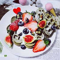 抹茶草莓华夫饼的做法图解11