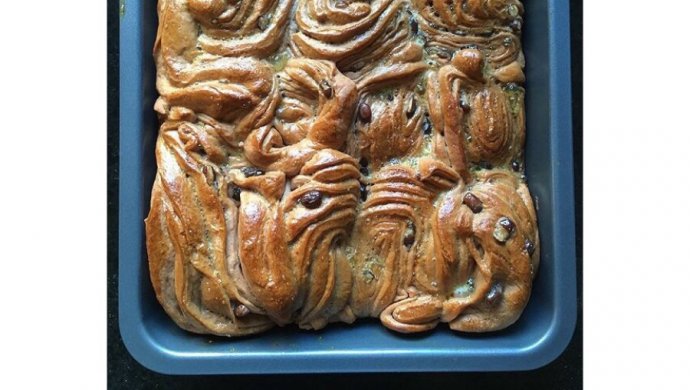 可可蜜豆手撕面包