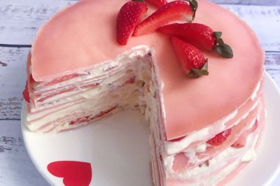 免烤箱❗️一次就成功的草莓千层蛋糕