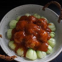 #味达美年味小馆# 财源滚滚辣味菜心狮子头的做法图解25