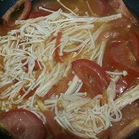 番茄烩金针菇的做法图解7