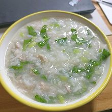 青菜瘦肉粥