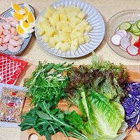 #一起土豆沙拉吧#大虾土豆杂菜花环沙拉的做法图解11