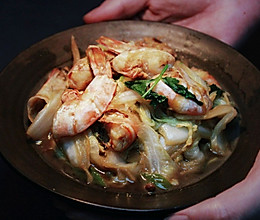 #美食视频挑战赛# 吃不够的大虾烧白菜的做法