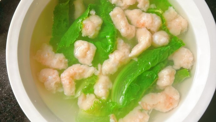 生菜虾滑汤