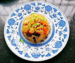 香菇鸡焖米饭的做法