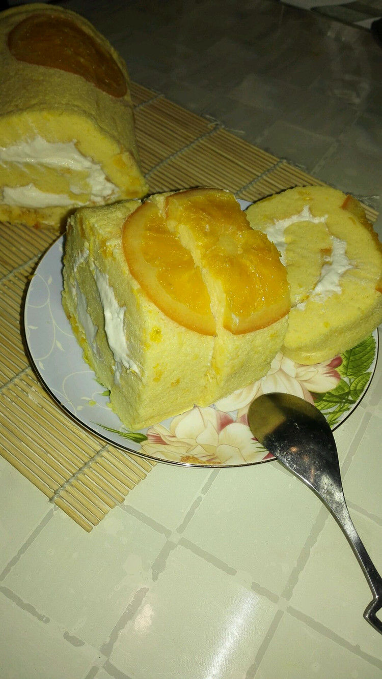香橙蛋糕卷的做法