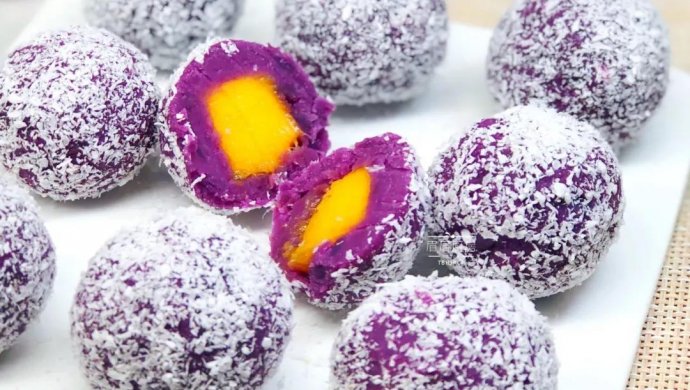 芒果紫薯球