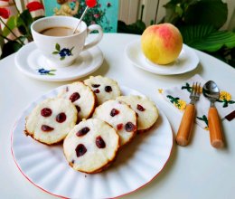 #莓语健康日记#健脾开胃健康早餐，山药蔓越莓饼的做法